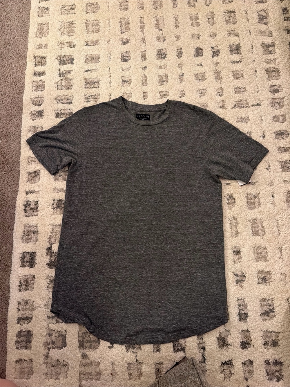 Goodlife Men's Heather Charcoal Crew Neck T-Shirt Sz L